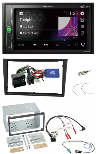 Pioneer 2DIN Lenkrad DAB USB Bluetooth Autoradio für Opel Corsa D stealth schwar