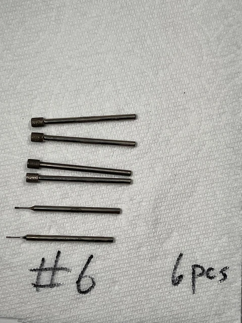 mandrel shank mounted Points arbor CBN wheel ID grinding Jig Grinding. 6 Pcs