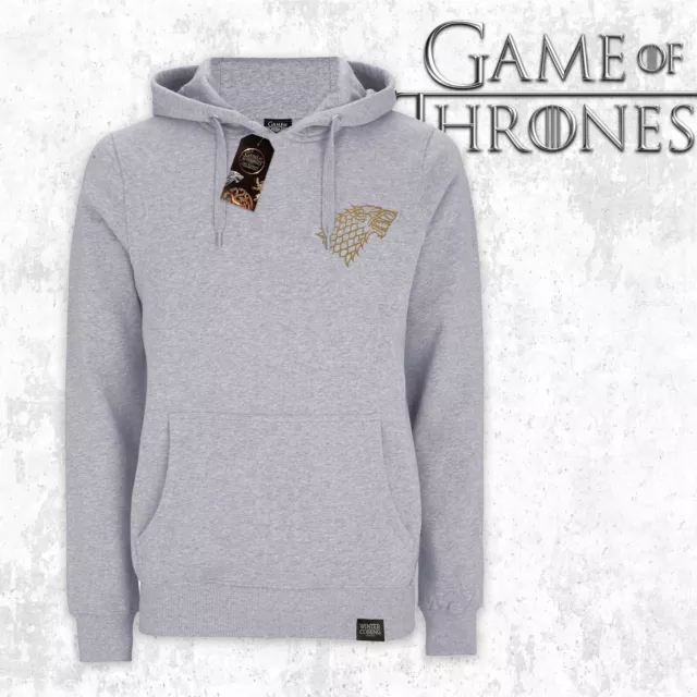 Official Game Of Thrones Stark Logo Grey Mens Hoodies Sweatshirts Pullover