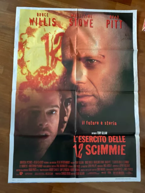 Y,MANIFESTO,2F,poster L'esercito delle 12 scimmie Monkeys Bruce Willis Pitt 1995