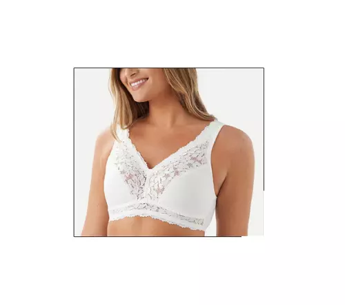 Breezies~Soft Support Lace Wirefree Bra~A307831~No padding~Unlined