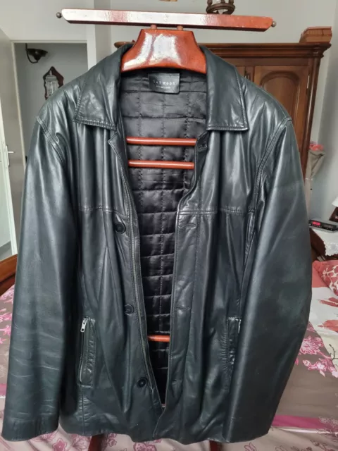 Veste Oakwood vintage 3/4 Cuir plein peau en très bon état XL