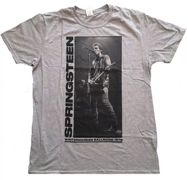 Bruce Springsteen 'Wintergarden Photo' (Grey) T-Shirt - NEW & OFFICIAL!