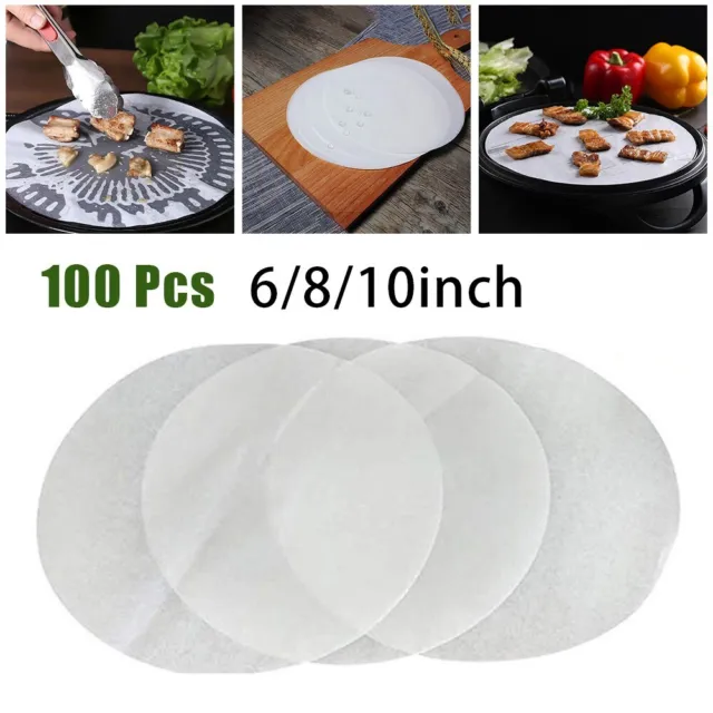 100 pz fodere carta da forno pergamena senza residui per padelle per torte roton