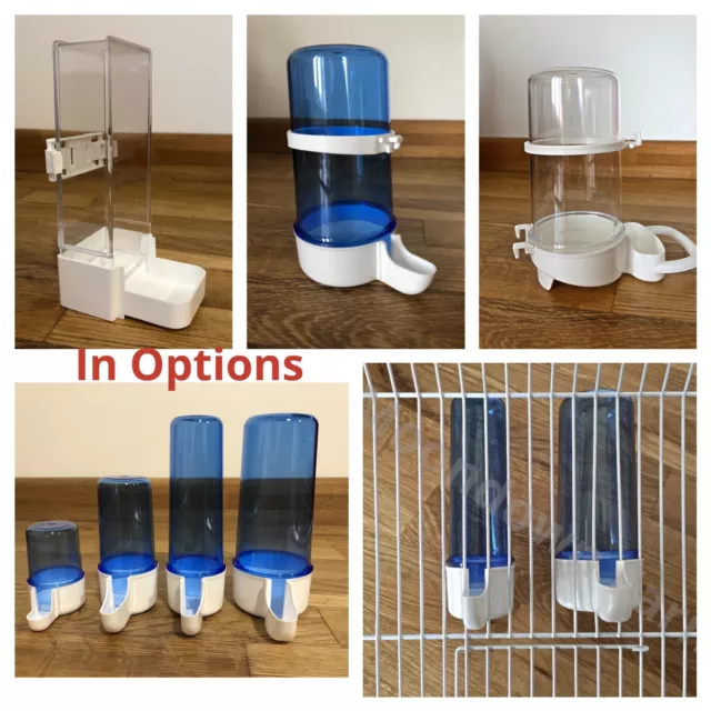 Bird Cage Water Drinker & Feeder Bottles Anti Algae For Finches Canary Budgie