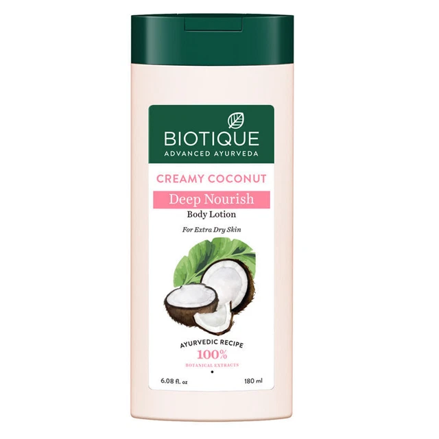 Biotic Creamy Coco Deep Foods Body Lotion for Extra Dry Skin 180ml