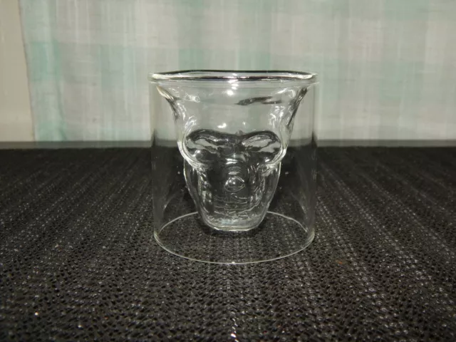 Fred's Skull Shot Glass 2oz Doomed Crystal Skull Drinking Shot Glass Halloween