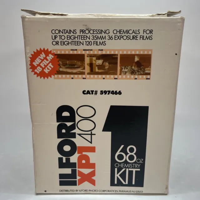 ILFORD XP1 400 68 ounce Chemistry Kit Film processing chemicals SEALED! VINTAGE