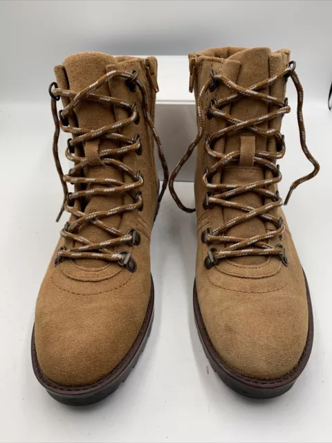 MARKS AND SPENCER Tan Suede Lace up Walking Boots. New Size 5.5