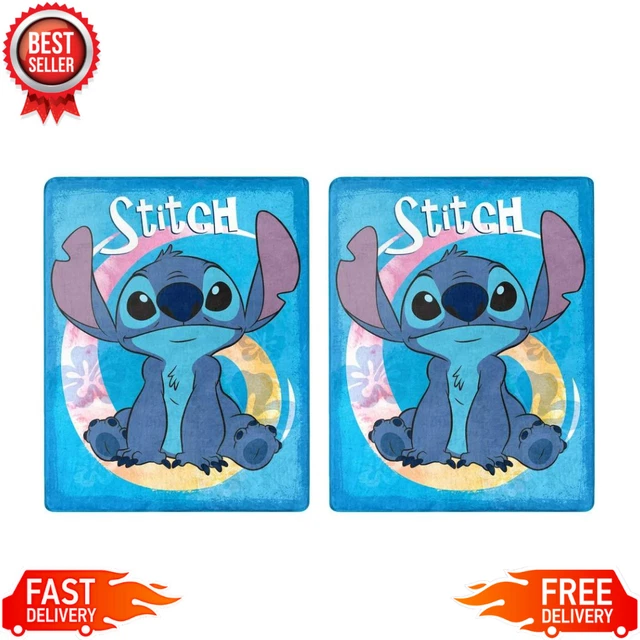Disney Lilo & Stitch Throw Blanket 40x50 100% Polyester Silk Touch-USA, 2 Pack