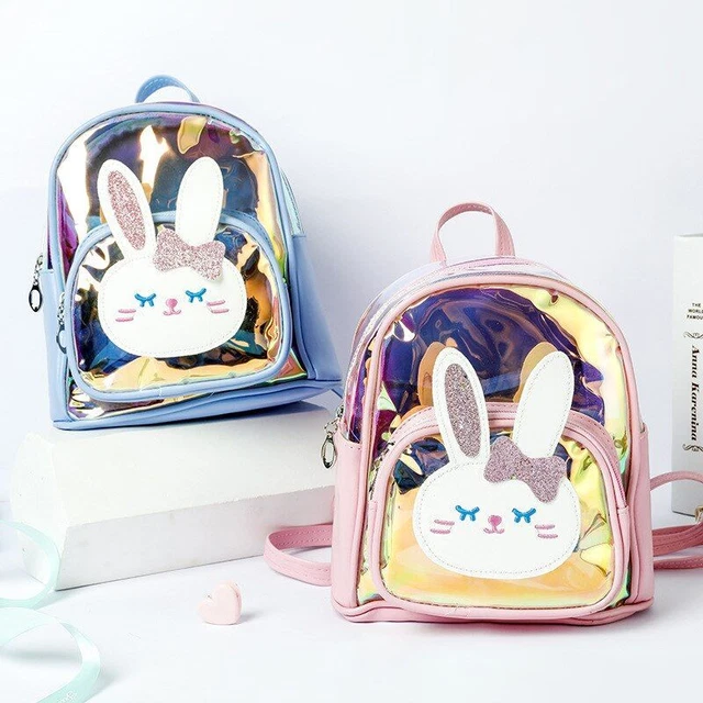 Children Transparent Backpack Cartoon Cute Primary SchoolBackpack Colorful Laser