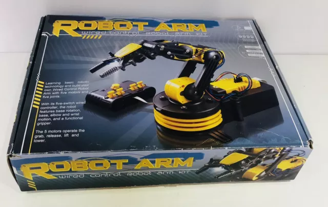 Robot Arm Wired Control Robot Arm Kit Self Assembly Educational Build New AL90