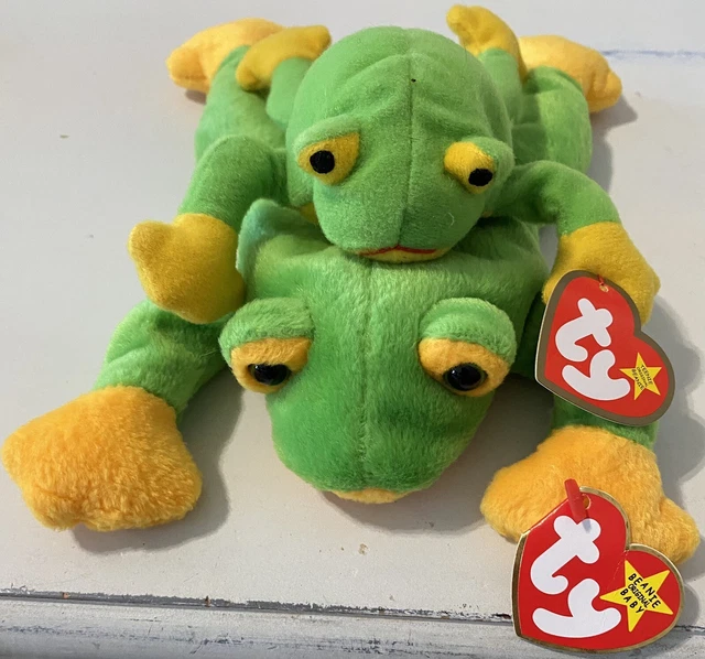 SELTENE AUSZUGSWEISE 1997 Ty Beanie Baby Smoochy Der Frog Combo EUR 8