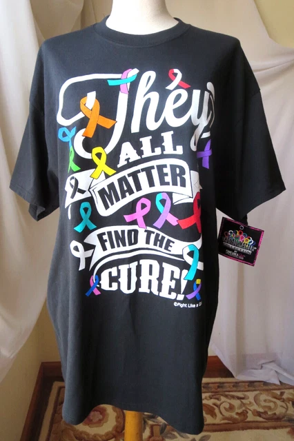 Fight Like A Girl T-Shirt Short Sleeve 100% Cotton Pullover Black Top Xl New