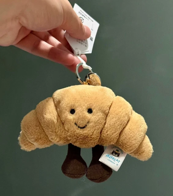 JELLYCAT 13CM CROISSANT doll pendant keychain (with label dust bag) £12 — free download