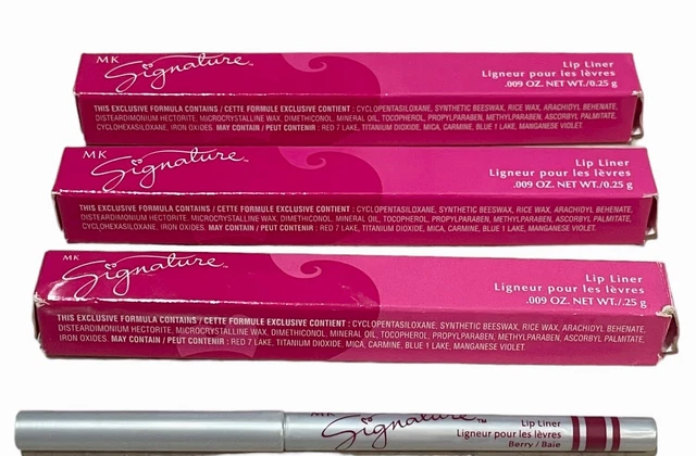 3 delineadores de labios Mary Kay Signature BERRY MK #3055 .009 OZ - TRES NUEVOS EN CAJA