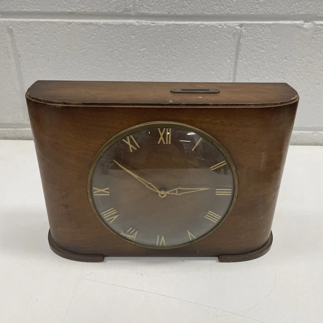 VINTAGE DECO 1950S Metamex Time Savings Clock Insurance Four Florins ...