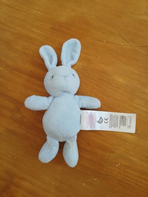 Doudou Peluche Sergent Major Lapin Bleu