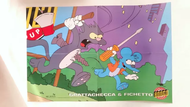 Poster Grattachecca e Fichetto Simpson  - macchia nera