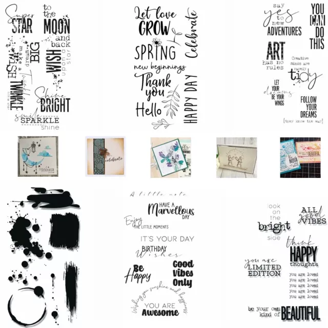 Good Vibes Words Greetings Clear Rubber Stamps DIY Scrapbooking Embossing Craft