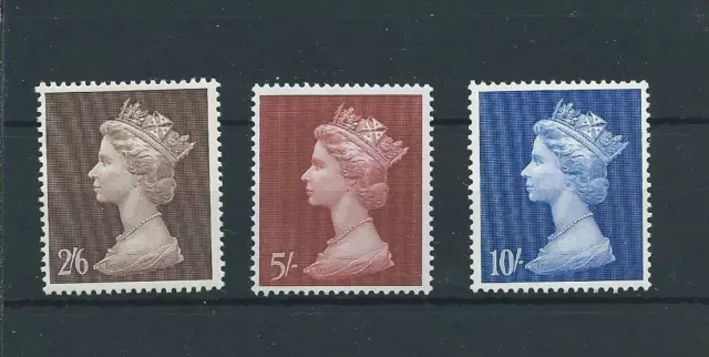 wbc. - GB - MOUNTED MINT - MACHINS -  PRE-DECIMAL - 3 values to 10/-d.