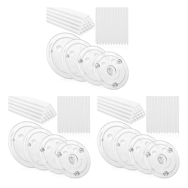 Lot De 28 Chevilles/tiges Pour Gâteau En Plastique Blanc - 9,5 Pouces (24 Cm) - Neuf
