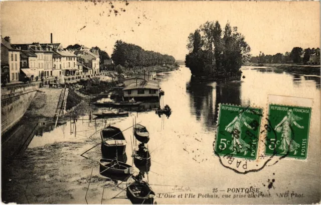 CPA PONTOISE - Le Quai et l'Ile du Pothuis, vue prise du Pont (68896)