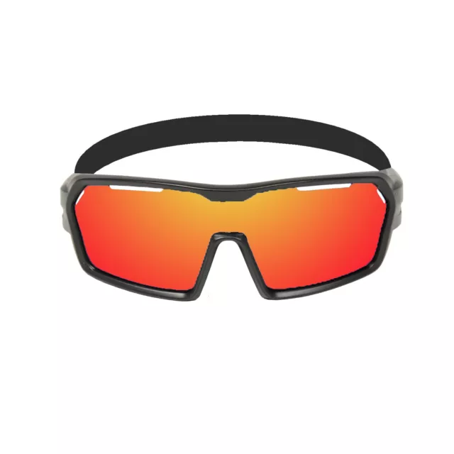 OCEAN CHAMELEON Floating Sunglasses Kiteboarding Surf Shiny Black & Red Lens