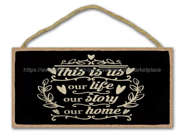 Decoración del hogar This Is Us Life Our Story Nuestro hogar Inspirativo Cita Madera Letrero