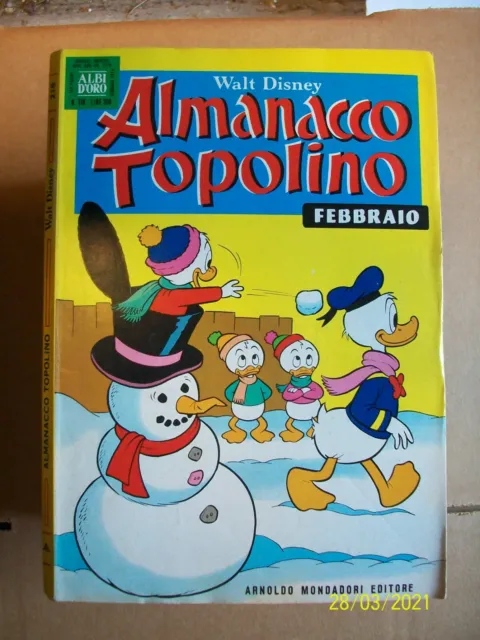 Almanacco Topolino =N° 218 = Febbraio 1975 =Walt Disney = Albi D'oro= Mondadori