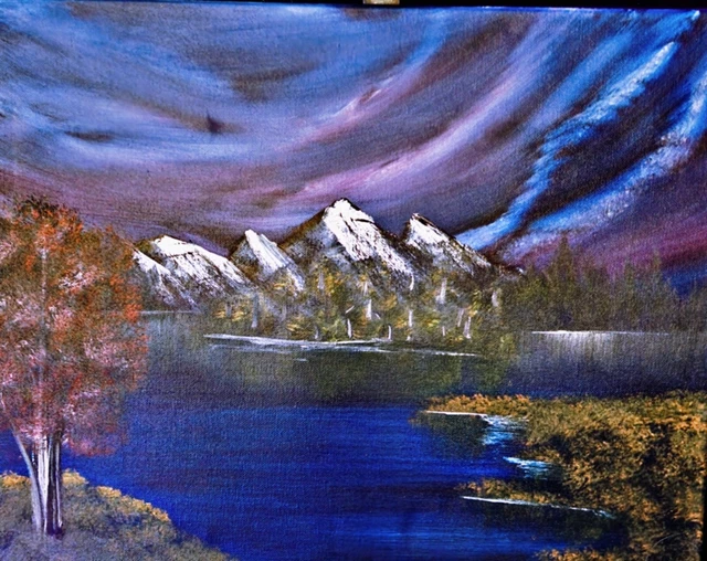 Original Landscape Artwork by m00fins Oil on Canvas
