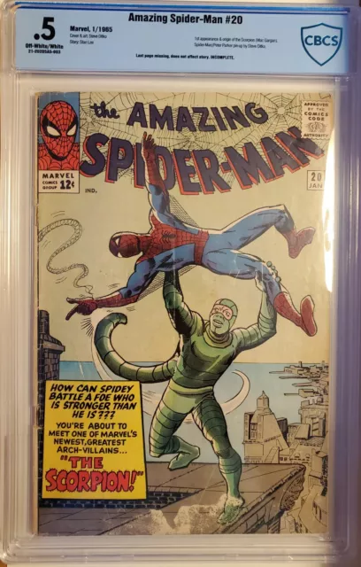 ~AMAZING SPIDER-MAN #20 (1965) ~1st appearance THE SCORPION~ ~CBCS .5~