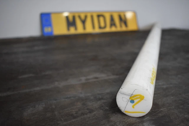 40mm x 1000mm ACETAL Rod Natural White Engineering Plastic Billet Round Bar (9)
