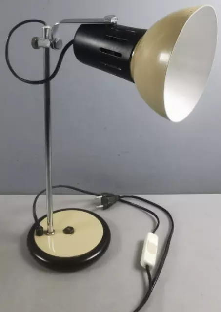 Lampe Bureau Metal Luminaire NF 70s Decoration Vintage Ancien Beige Spot R11