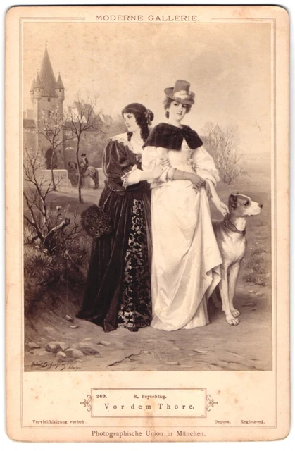 Fotografie Photographische Union, München, Gemälde Vor dem Thore nach R, Reysch