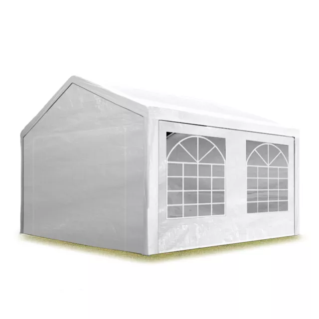 Carpa para Fiestas 3x4m Blanco PE 350 N Impermeable Carpa de Jardín