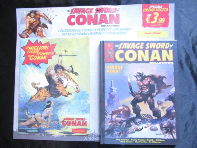 The Savage Sword Of Conan  # 1 Hachette Blisterato Sigillato Con Albo Gadget