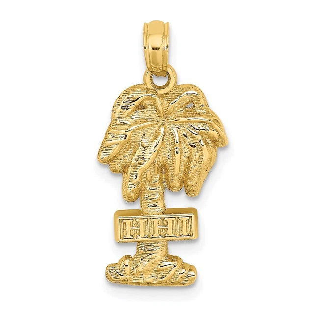 14K Yellow Gold HHI (HILTON HEAD ISLAND) Palm Tree Charm 14K Yellow Gold HHI (HILTON HEAD ISLAND) Palm Tree Charm