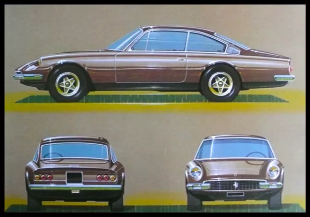 1967 FERRARI 365 GT 2+2 PININFARINA Concept Car Rare Book Art Print Large