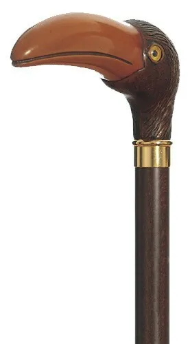 New Exotic Panama Toucan Bird Handle Walking Cane for Ladies and Men by Concord