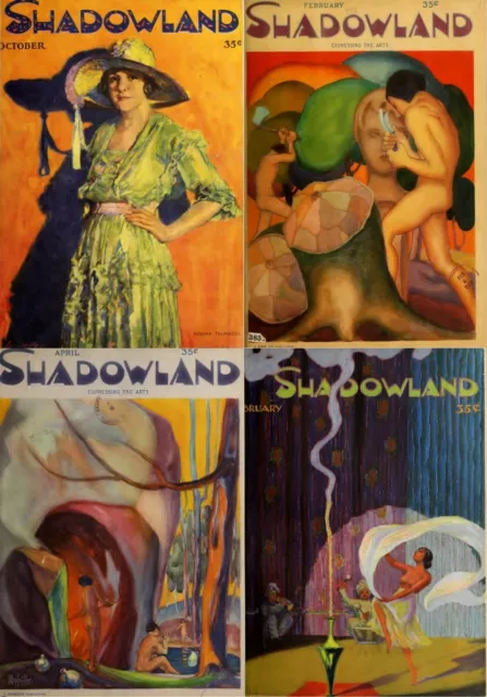 36 Old Issues of Shadowland Art Dance Film Fashion Magazine (1919-1923) on DVD