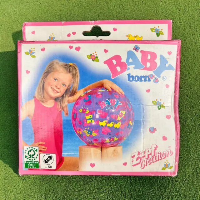 Vintage Zapf Creations Baby Born 50cm Pink Inflatable Beach Ball NEW in BOX