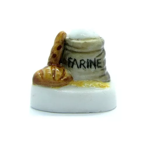 Fève de collection _ LA FARINE _ Objet de vitrine en porcelaine miniature