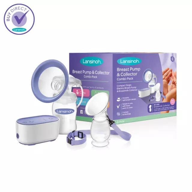 Lansinoh Compact Single Electric Breast Pump & Milk Collector set