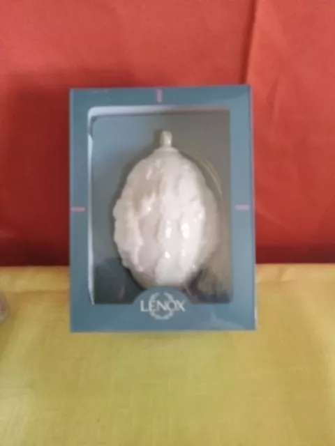 Lenox 1995 Annual Porcelain Christmas Egg Ornament In The Box Gold Trim