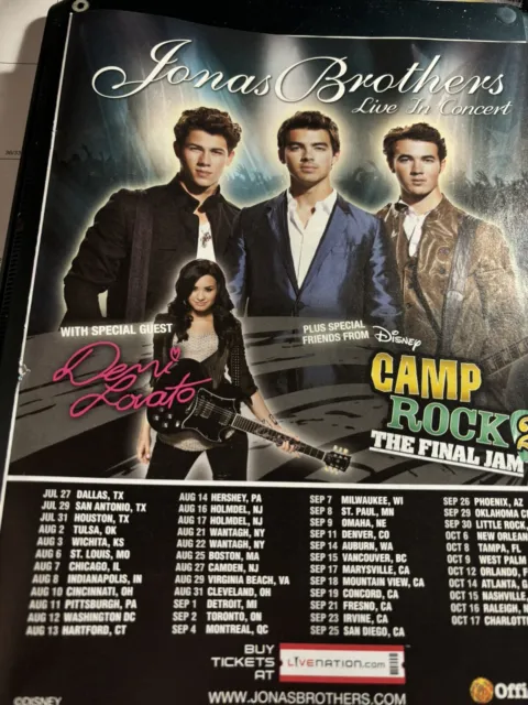2010 Print Ad For Jonas Brothers Live In Concert With Demi Lovato  8 X11