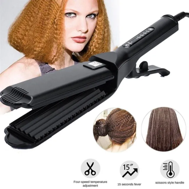 Wet Dry Hair Straightener Ceramic Hair Corrugated Maker  Hairdresser