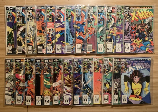 Lot of 26 Uncanny X-Men: Issues #143-168 Marvel Comics 1980 -1983 (Bronze Age)
