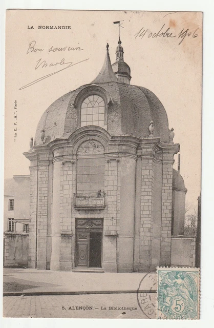 ALENCON - Orne - CPA 61 - la Bibliothéque