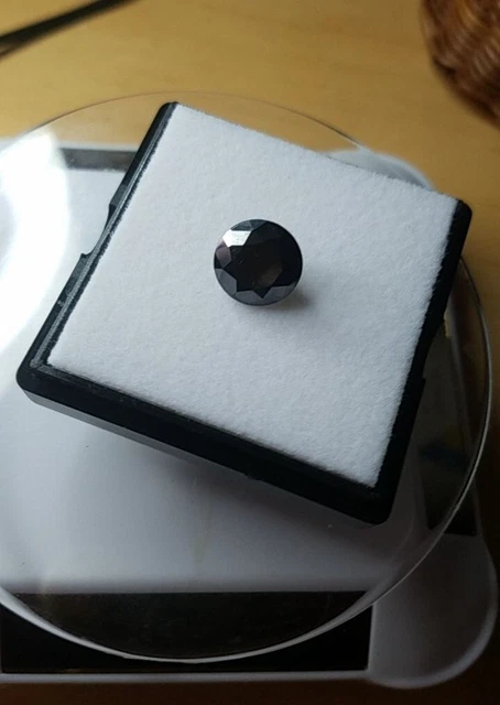 Diamant de Laboratoire Noir Opaque ☆ 5.04carats / 1 gr☆ 11,5x11,5x7mm☆💎